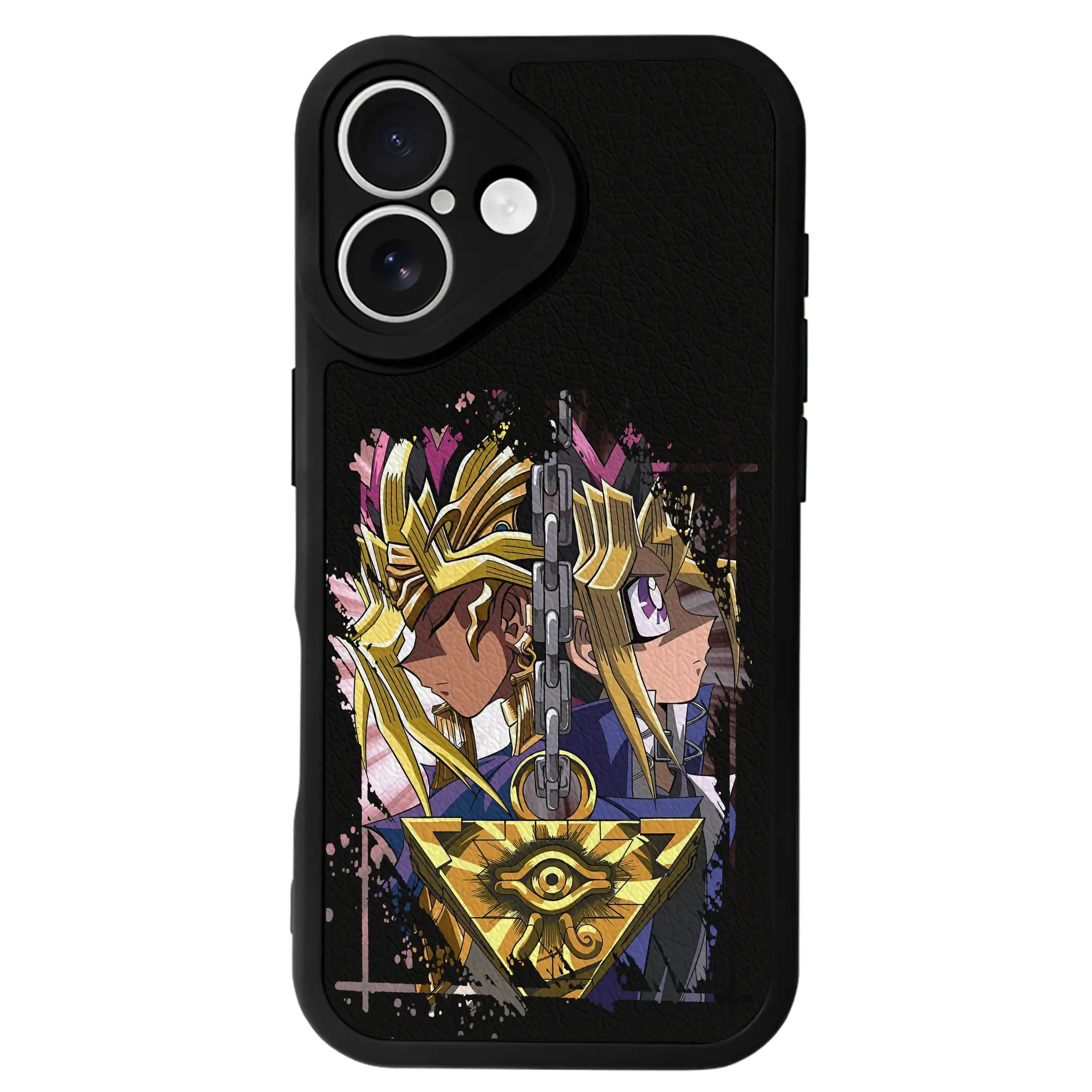 遊☆戯☆王 グッズ,武藤遊戯 - IPhone 16シリーズ対応 ・ シリコンスマホケース ・ レザー調 ・ 高精度フィット ・ 耐衝撃 ・ ワイヤレス充電対応 ・ 精密カット